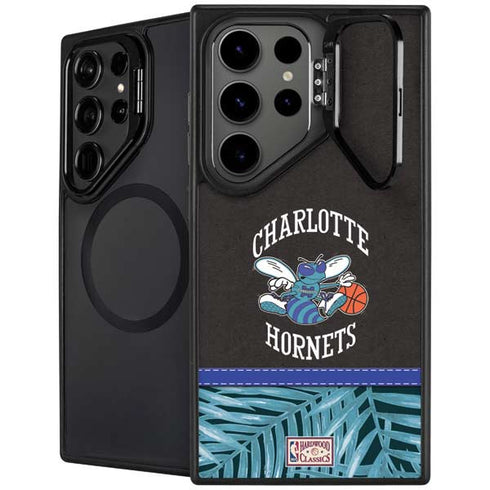 NBA Charlotte Hornets Retro Palms Galaxy S25 Ultra Kickstand Case